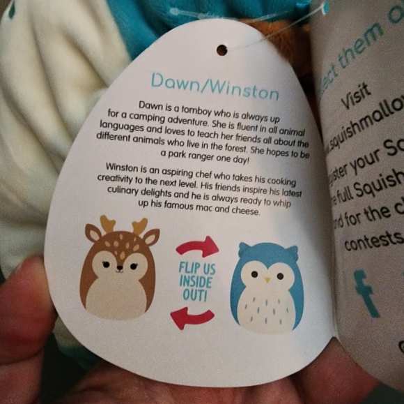 NWT Dawn Deer & Winston Owl Flipmallow - Picture 4 of 6